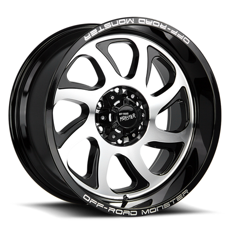 Off Road Monster Wheels M22 GBM Gloss Black | 22x12 -44mm | 6x135 | 2004–2026 Ford F-150 & Expedition