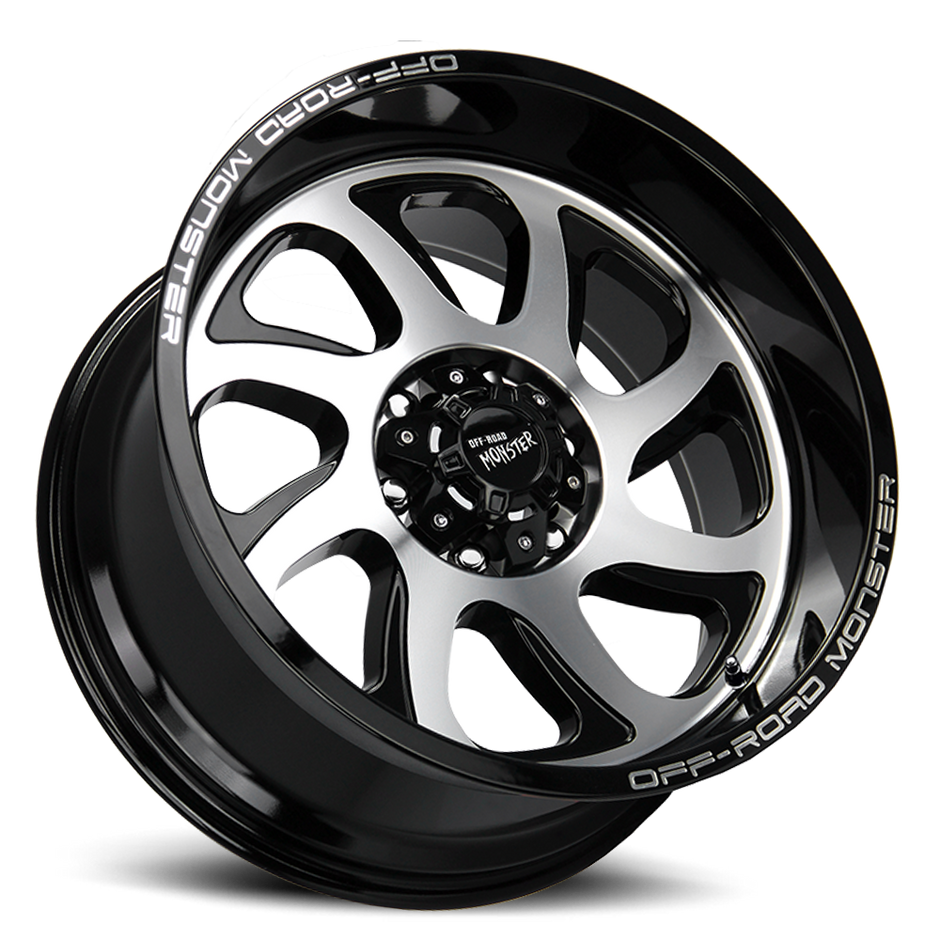 Off Road Monster Wheels M22 GBM Gloss Black | 22x12 -44mm | 6x135 | 2004–2026 Ford F-150 & Expedition