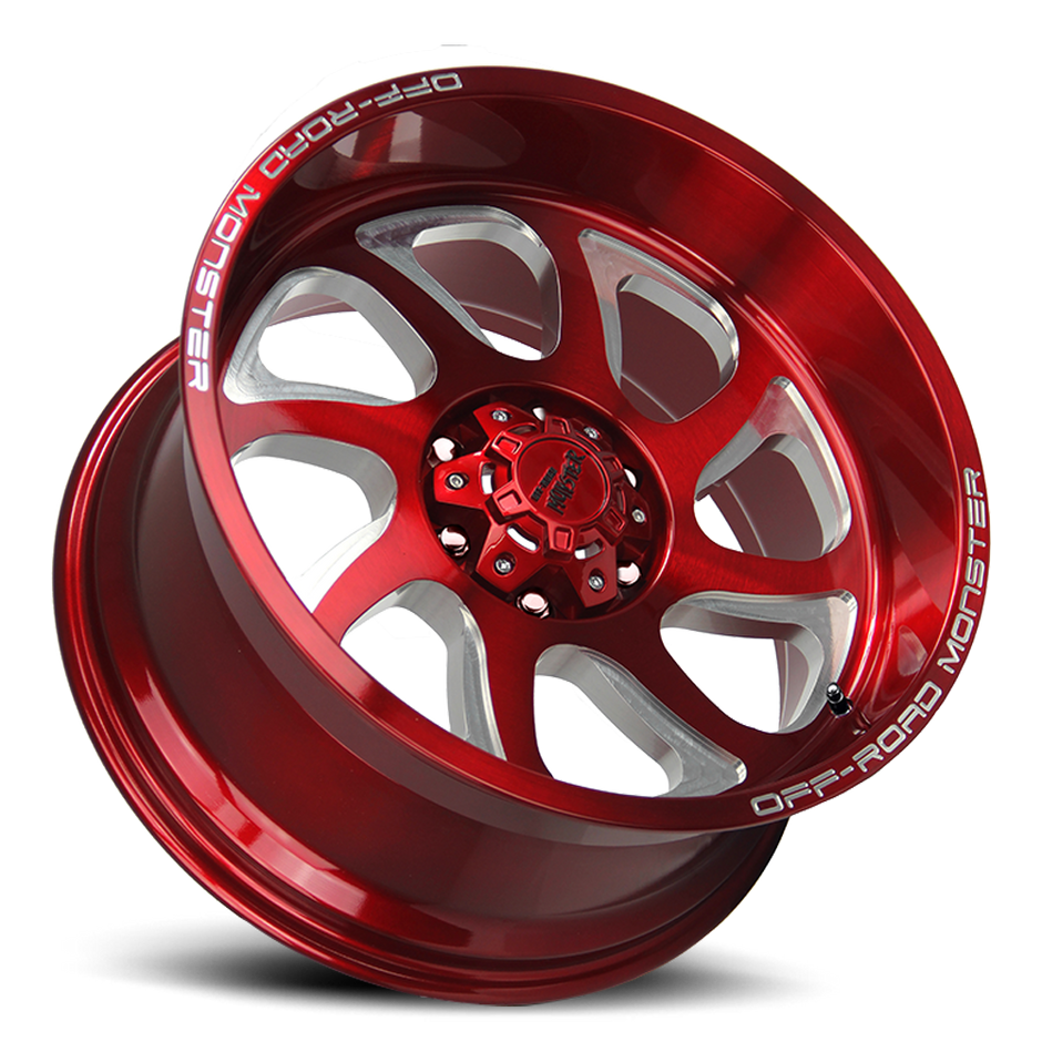 Off Road Monster Wheels M22 R Candy Red | 22x12 -44mm | 6x135 | 2004–2026 Ford F-150 & Expedition