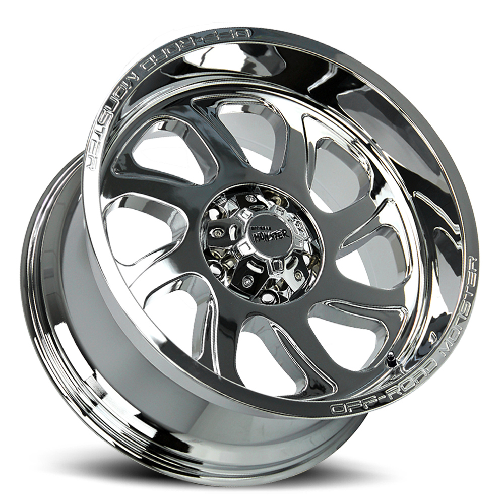 Off Road Monster Wheels M22 C Chrome | 22x12 -44mm | 6x135 | 2004–2026 Ford F-150 & Expedition