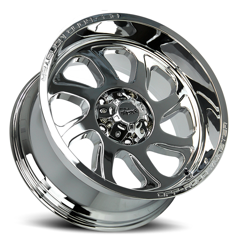 Off Road Monster Wheels M22 C Chrome | 22x12 -44mm | 6x135 | 2004–2026 Ford F-150 & Expedition