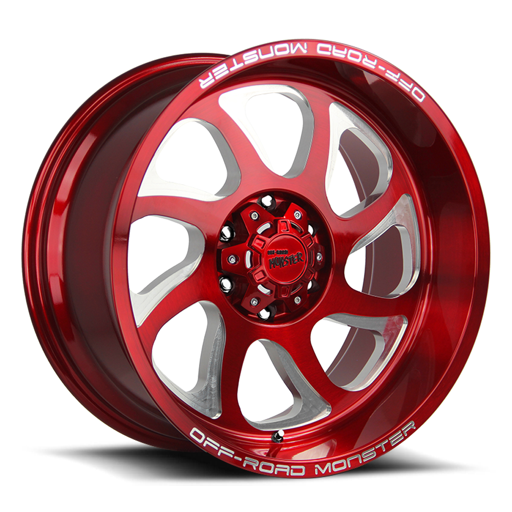Off Road Monster Wheels M22 R Candy Red | 22x12 -44mm | 8x165.1 | HD Truck Wheel