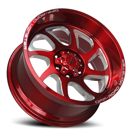 Off Road Monster Wheels M22 R Candy Red | 22x12 -44mm | 8x165.1 | HD Truck Wheel