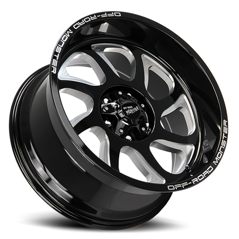 Off Road Monster Wheels M22 GBML Gloss Black | 22x12 -44mm | 8x170 | 1999–2026 Ford F-250/F-350 Super Duty