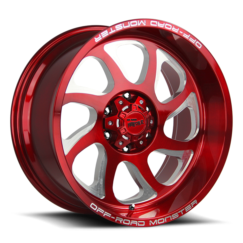 Off Road Monster Wheels M22 R Candy Red | 22x12 -44mm | 8x170 | 1999–2026 Ford F-250/F-350 Super Duty