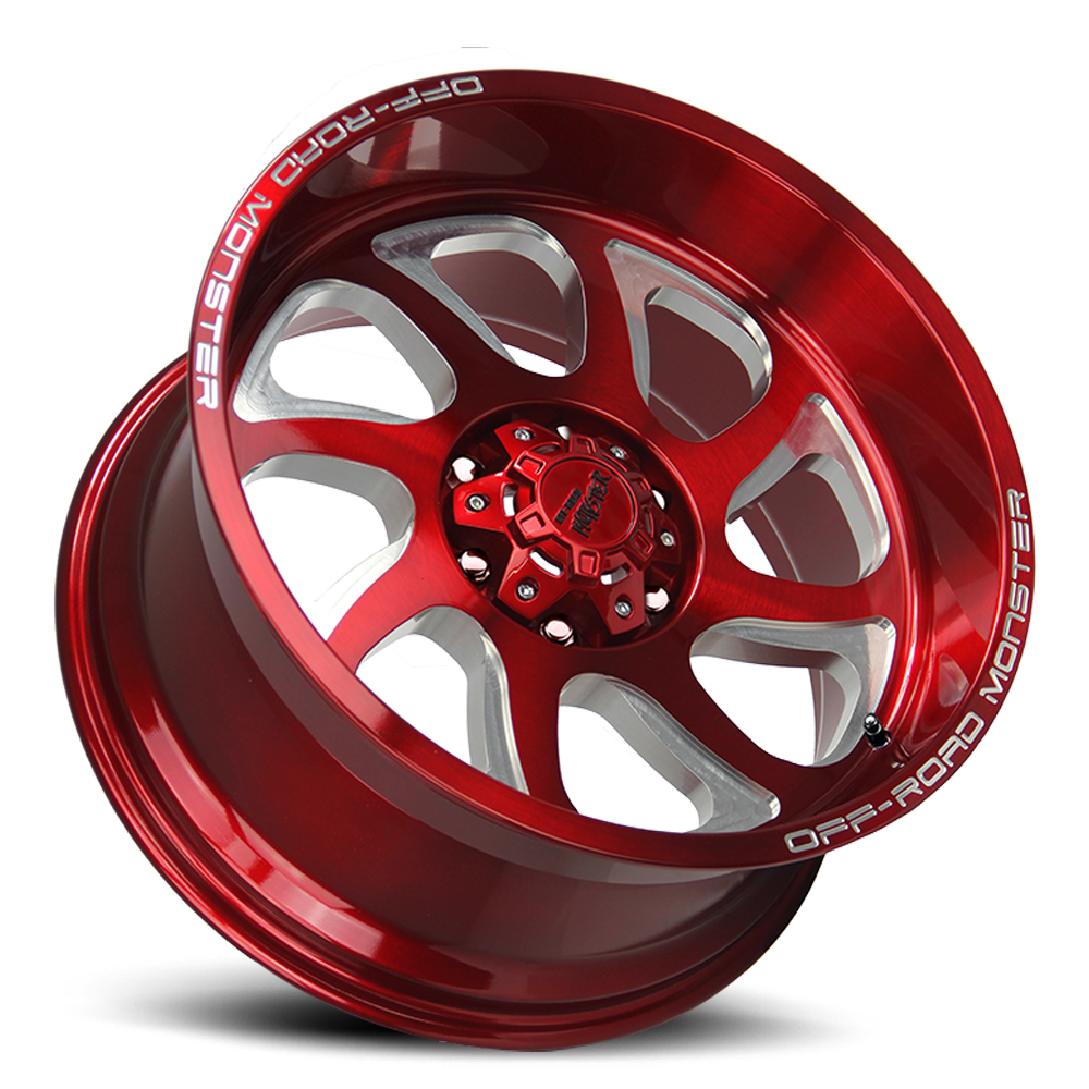 Off Road Monster Wheels M22 R Candy Red | 22x12 -44mm | 8x170 | 1999–2026 Ford F-250/F-350 Super Duty