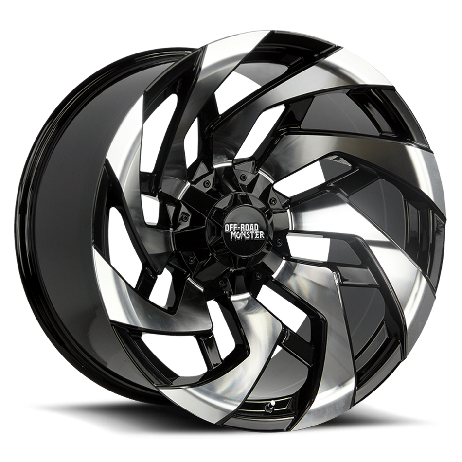 Off Road Monster Wheels M24 GBM Gloss Black | 20x10 -19mm | 5x139.7/5x150 | Truck/SUV Wheel