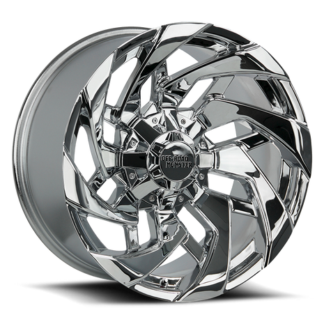 Off Road Monster Wheels M24 Chrome | 20x10 -19mm | 8x165.1/8x170 | HD Truck Wheel
