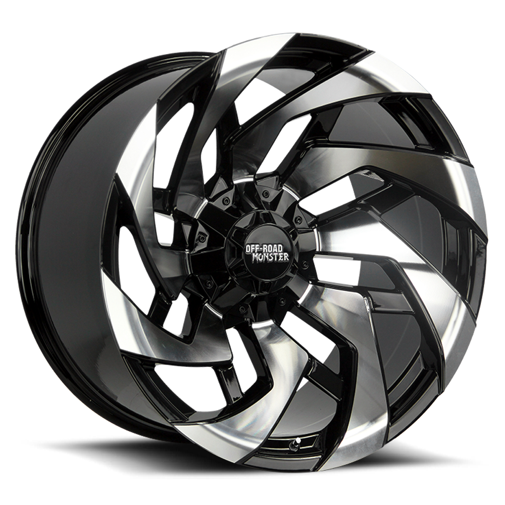 Off Road Monster Wheels M24 GBM Gloss Black | 20x10 -19mm | 8x165.1/8x170 | HD Truck Wheel
