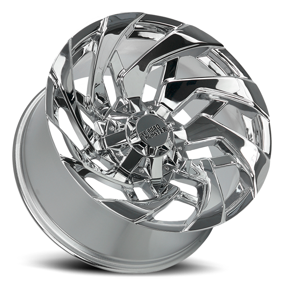 Off Road Monster Wheels M24 Chrome | 20x10 -19mm | 8x165.1/8x170 | HD Truck Wheel