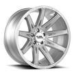 Off Road Monster Wheels M25 BFS Brushed Face Silver | 20x10 -19mm | 5x127 | Jeep Wrangler & Gladiator