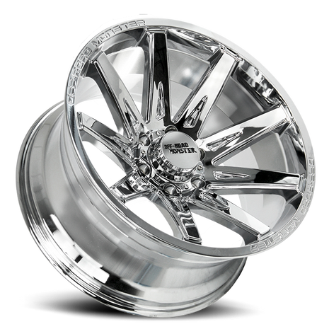 Off Road Monster Wheels M25 C Chrome | 20x10 -19mm | 5x127 | Jeep Wrangler & Gladiator