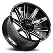 Off Road Monster Wheels M25 GBML Gloss Black | 20x10 -19mm | 5x127 | Jeep Wrangler & Gladiator