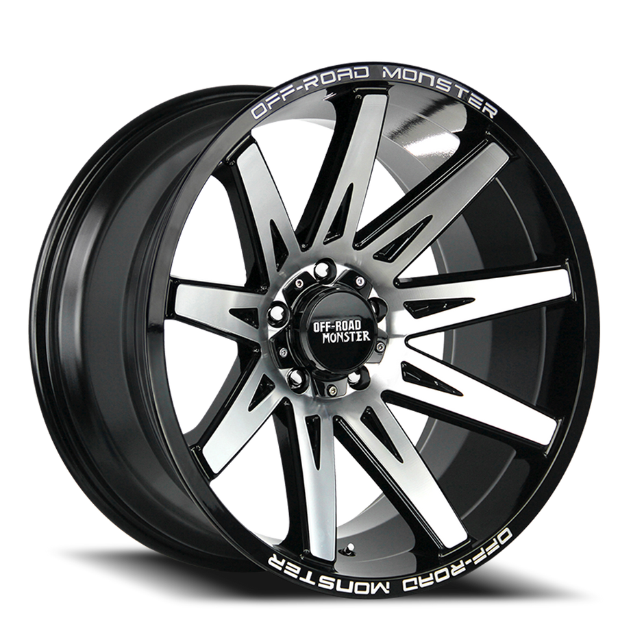 Off Road Monster Wheels M25 GBM Gloss Black | 20x10 -19mm | 6x139.7 | Truck/SUV Wheel