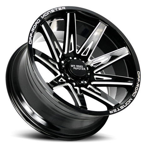 Off Road Monster Wheels M25 GBML Gloss Black | 20x10 -19mm | 6x139.7 | Truck/SUV Wheel