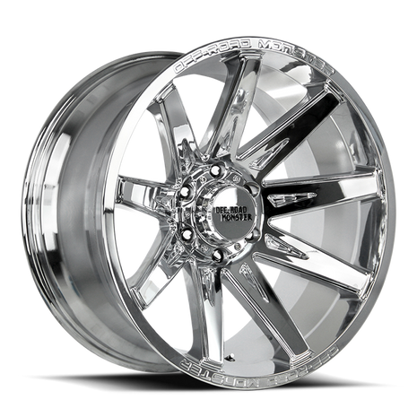 Off Road Monster Wheels M25 C Chrome | 22x12 -44mm | 5x127 | Jeep Wrangler & Gladiator