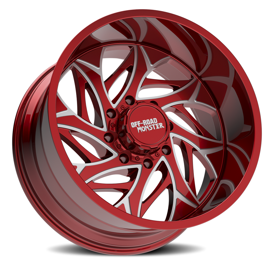 Off Road Monster Wheels M28 RML Candy Red | 20x10 -19mm | 5x139.7/5x150 | Truck/SUV Wheel