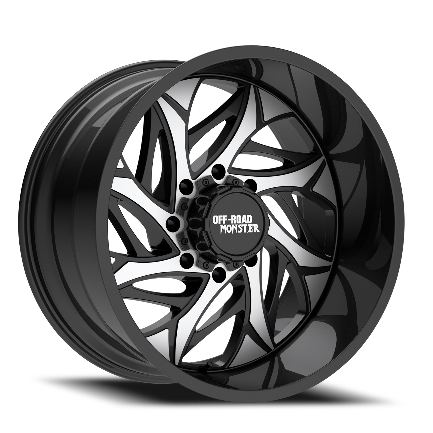 Off Road Monster M28 GBM | Gloss Black Machined Spoke Faces | 20x10 | -19mm | 6x135 & 6x139.7