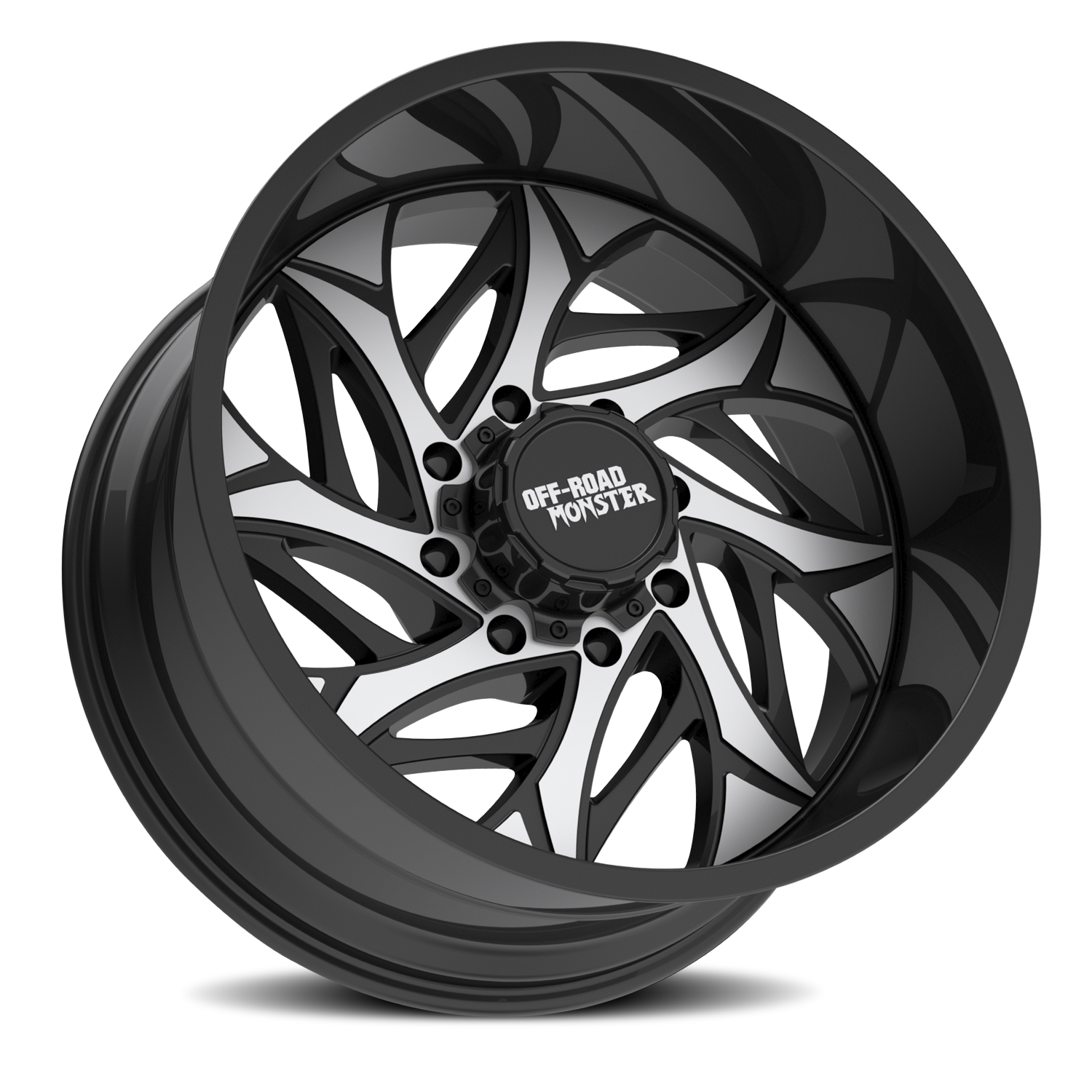 Off Road Monster Wheels M28 GBM Gloss Black | 20x10 -19mm | 8x180 | 2011–2026 Silverado/Sierra 2500HD/3500HD