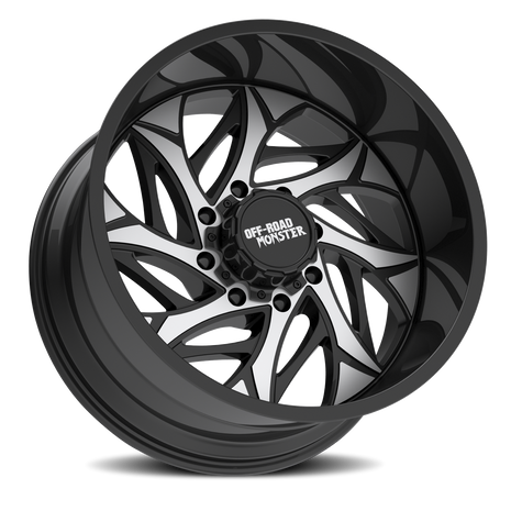 Off Road Monster Wheels M28 GBM Gloss Black | 20x10 -19mm | 8x180 | 2011–2026 Silverado/Sierra 2500HD/3500HD