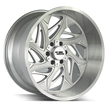 Off Road Monster Wheels M28 BFS Brushed Face Silver | 22x12 -44mm | 8x165.1 | HD Truck Wheel