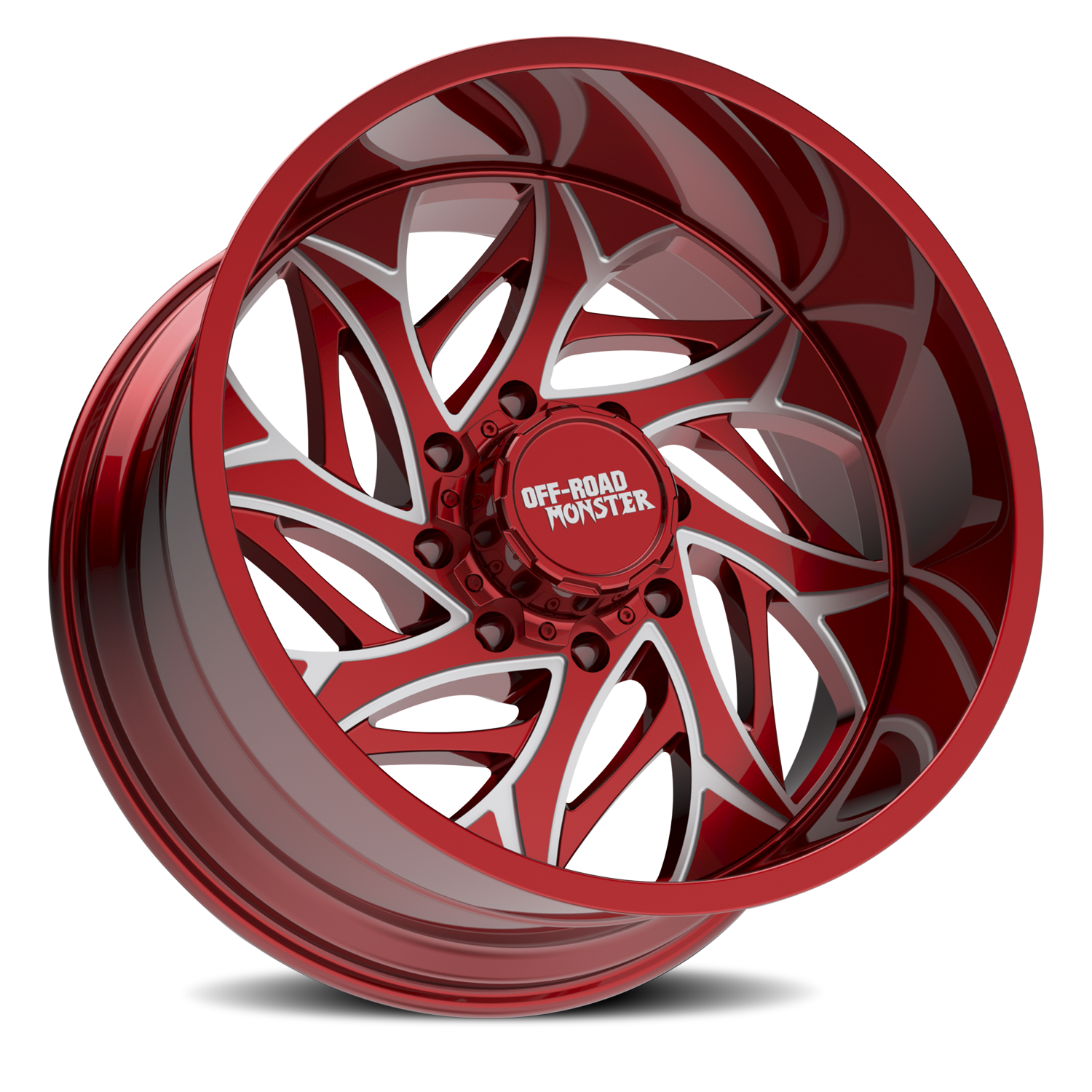 Off Road Monster Wheels M28 RML Candy Red | 22x12 -44mm | 8x165.1 | HD Truck Wheel