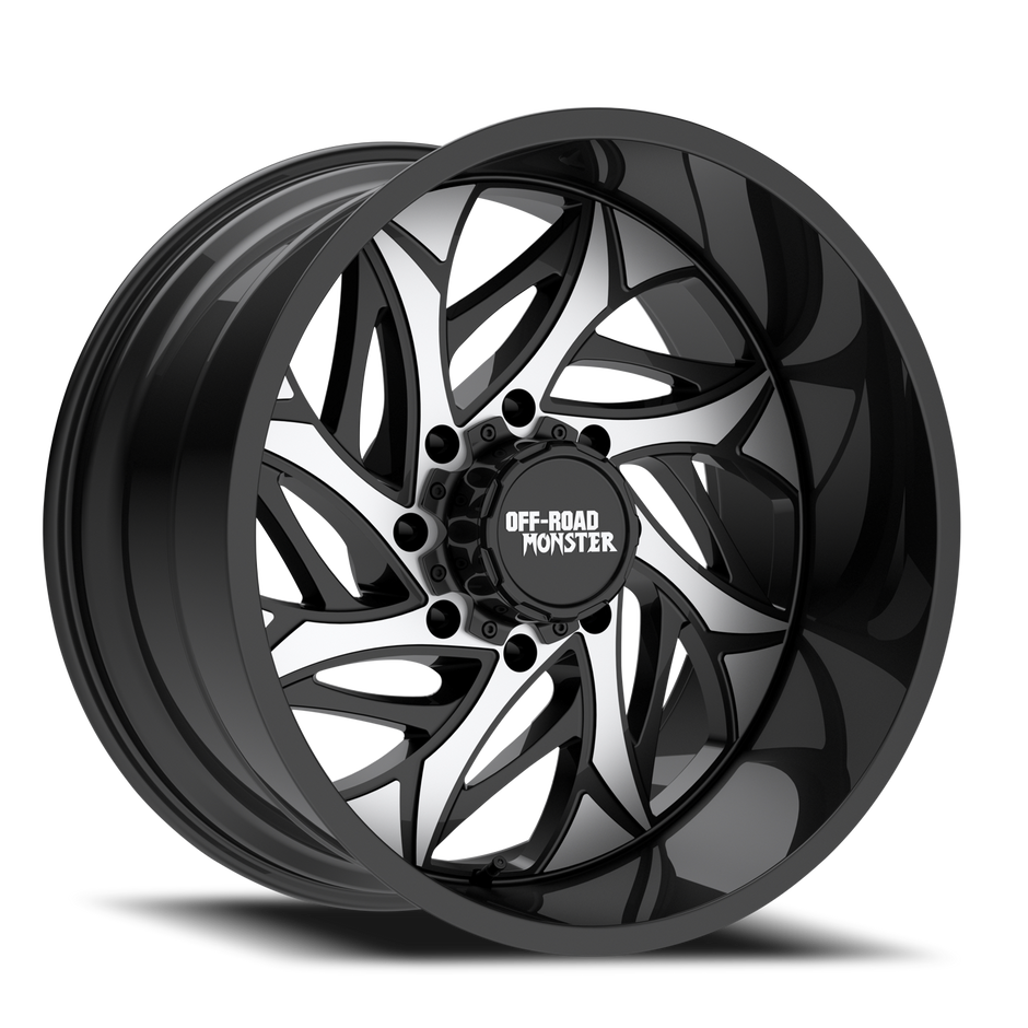 Off Road Monster Wheels M28 GBM Gloss Black | 22x12 -44mm | 8x170 | 1999–2026 Ford F-250/F-350 Super Duty