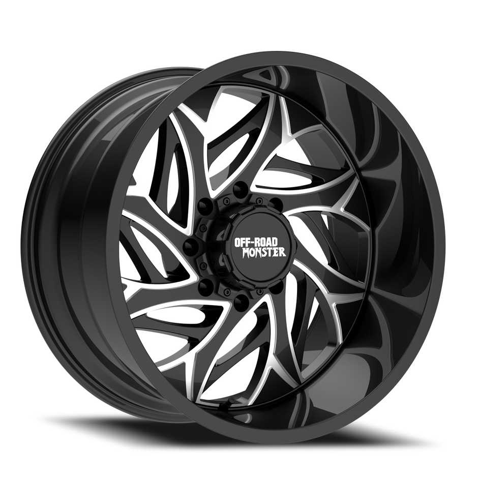 Off Road Monster M28 GBML 24x14 -76 Gloss Black & Milled