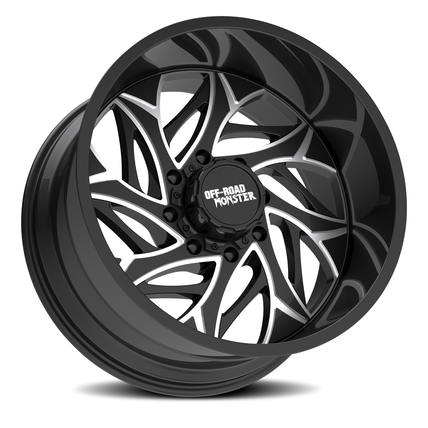 Off Road Monster M28 GBML 24x14 -76 Gloss Black & Milled