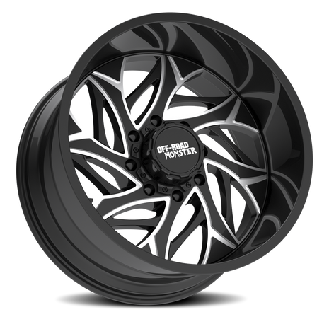 Off Road Monster Wheels M28 GBML Gloss Black | 24x14 -76mm | 5x139.7/5x150 | Truck/SUV Wheel