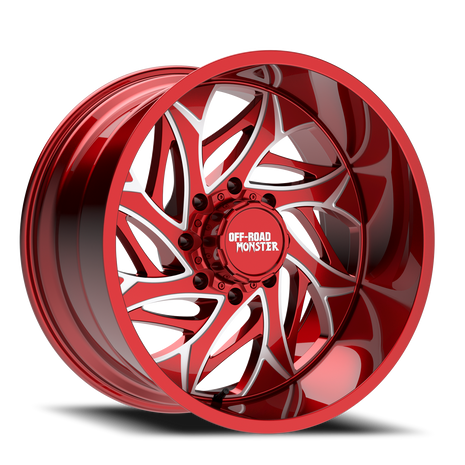 Off Road Monster Wheels M28 RML Candy Red | 24x14 -76mm | 8x165.1 | HD Truck Wheel