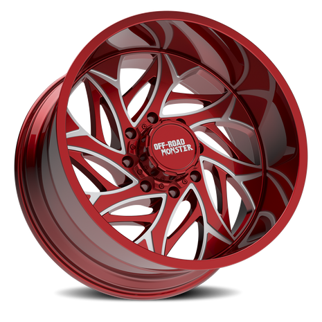 Off Road Monster Wheels M28 RML Candy Red | 24x14 -76mm | 8x170 | 1999–2026 Ford F-250/F-350 Super Duty