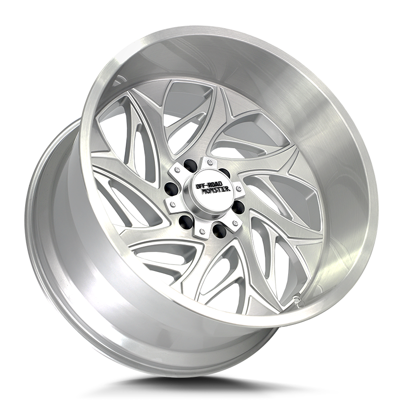 Off Road Monster Wheels M29 BFS Brushed Face Silver | 20x10 -19mm | 5x139.7/5x150 | Truck/SUV Wheel