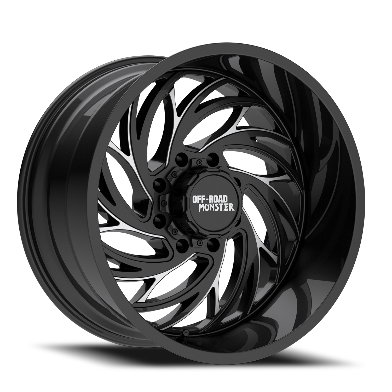 Off Road Monster Wheels M29 GBML Gloss Black | 20x10 -19mm | 8x165.1 | HD Truck Wheel
