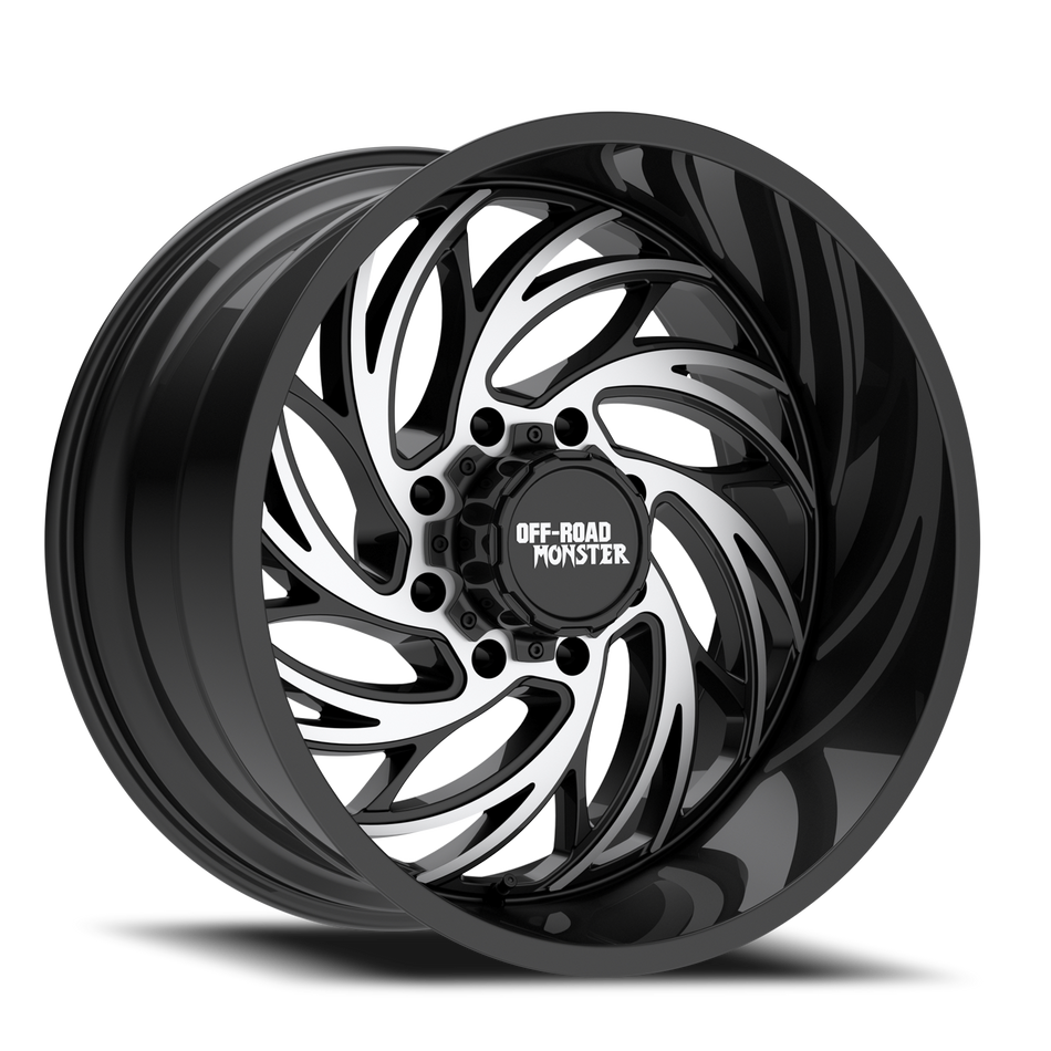 Off Road Monster Wheels M29 GBM Gloss Black | 20x10 -19mm | 8x180 | 2011–2026 Silverado/Sierra 2500HD/3500HD