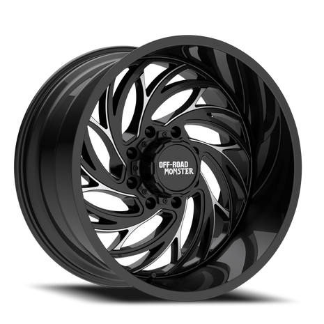 Off Road Monster Wheels M29 GBML Gloss Black | 22x12 -44mm | 8x165.1 | HD Truck Wheel
