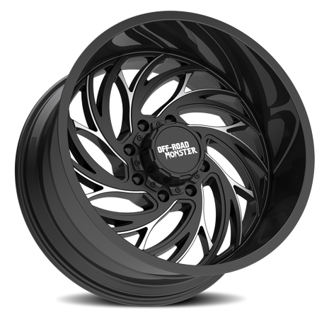 Off Road Monster Wheels M29 GBML Gloss Black | 24x14 -76mm | 8x165.1 | HD Truck Wheel