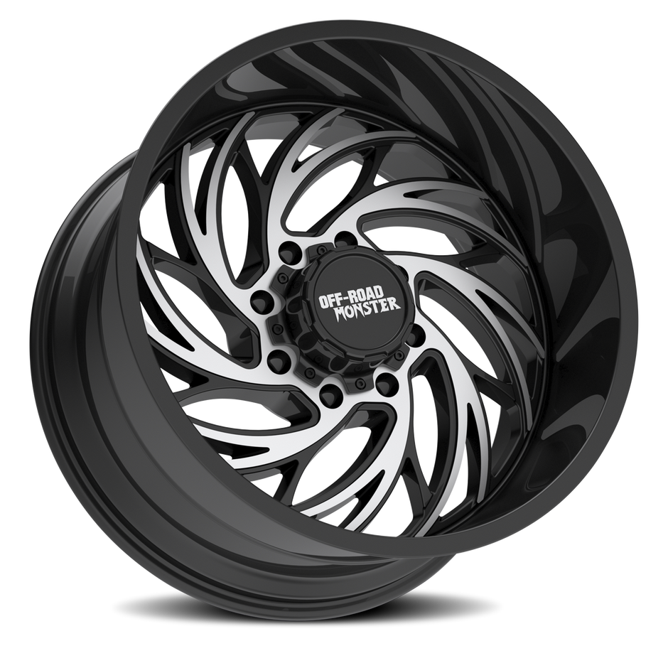 Off Road Monster Wheels M29 GBM Gloss Black | 24x14 -76mm | 8x180 | 2011–2026 Silverado/Sierra 2500HD/3500HD