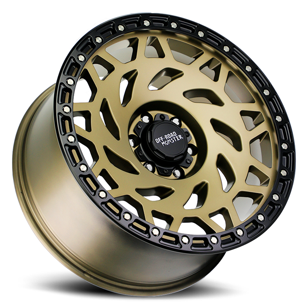 Off Road Monster Wheels M50 BZBR Bronze/Black Ring | 20x9.5 -12mm | 5x127 | Jeep Wrangler & Gladiator
