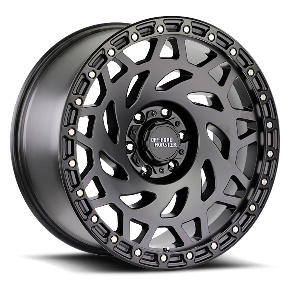 Off Road Monster Wheels M50 GBBR Gloss Black/Black Ring | 20x9.5 -12mm | 6x135 | 2004–2026 Ford F-150 & Expedition