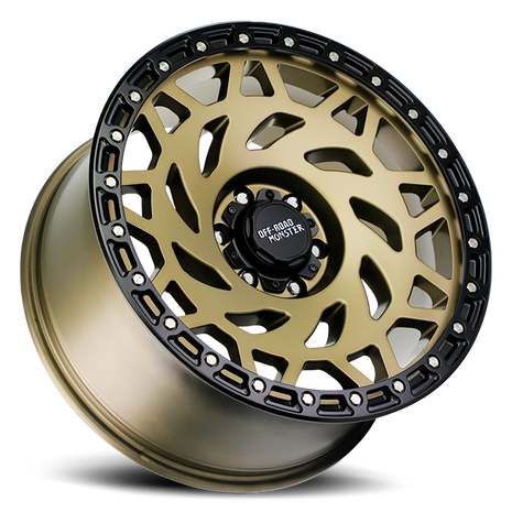 Off Road Monster Wheels M50 BZBR Bronze/Black Ring | 20x9.5 -12mm | 8x165.1 | HD Truck Wheel