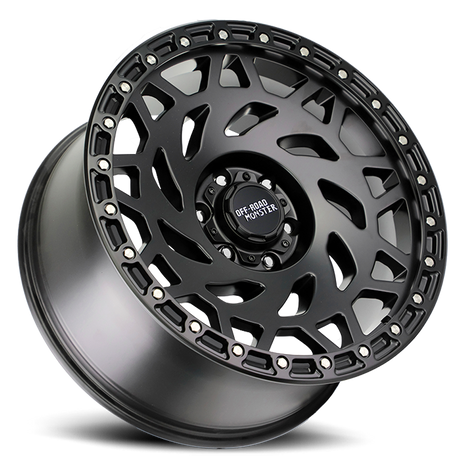 Off Road Monster Wheels M50 GBBR Gloss Black/Black Ring | 20x9.5 -12mm | 8x165.1 | HD Truck Wheel