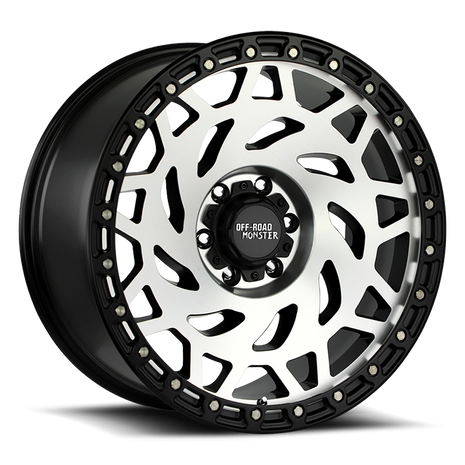 Off Road Monster Wheels M50 GBMBR Gloss Black/Black Ring | 17x9 0mm | 5x127 | Jeep Wrangler & Gladiator