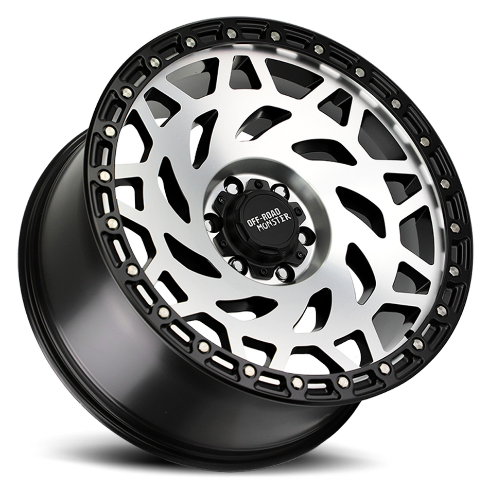 Off Road Monster Wheels M50 GBMBR Gloss Black/Black Ring | 17x9 0mm | 5x150 | Toyota Tundra/Sequoia/Land Cruiser