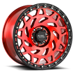 Off Road Monster Wheels M50 RBR Candy Red/Black Ring | 17x9 0mm | 5x150 | 2007–2026 Toyota Tundra/Sequoia