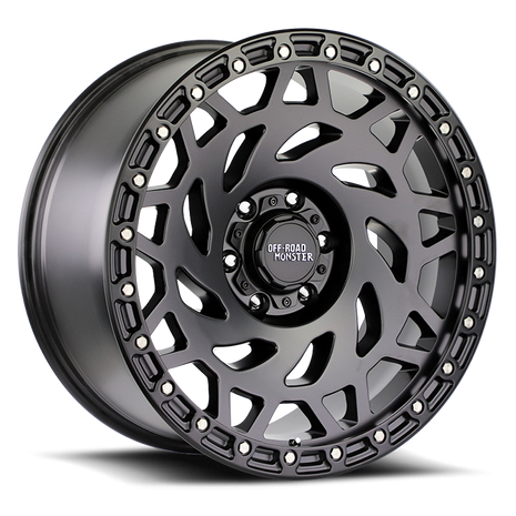 Off Road Monster Wheels M50 GBBR Gloss Black/Black Ring | 17x9 0mm | 6x135 | 2004–2026 Ford F-150 & Expedition
