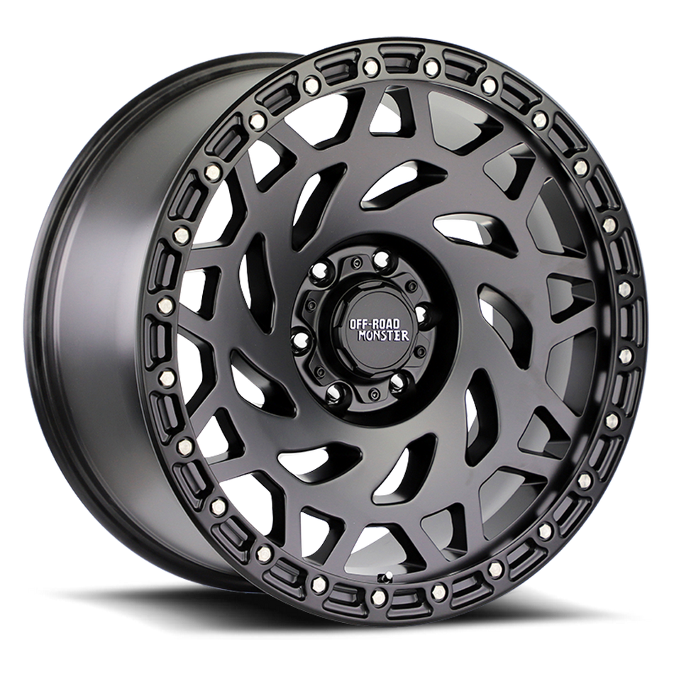 Off Road Monster Wheels M50 GBBR Gloss Black/Black Ring | 17x9 0mm | 6x139.7 | Truck/SUV Wheel
