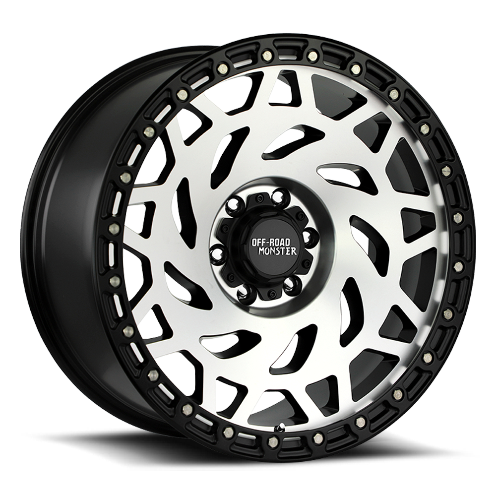 Off Road Monster Wheels M50 GBMBR Gloss Black/Black Ring | 17x9 0mm | 6x139.7 | Truck/SUV Wheel