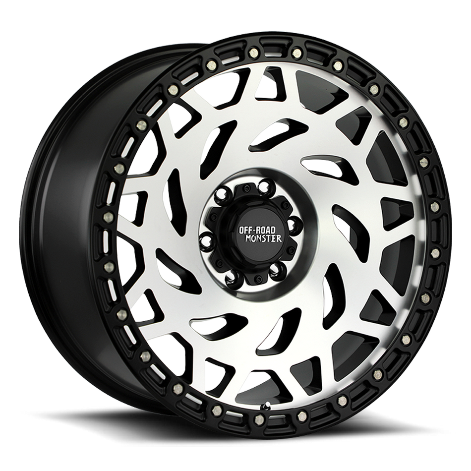 Off Road Monster Wheels M50 GBMBR Gloss Black/Black Ring | 17x9 0mm | 6x139.7 | Truck/SUV Wheel