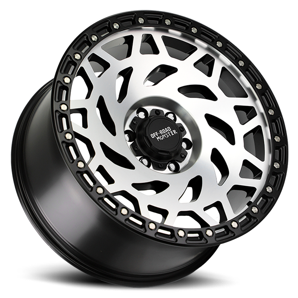 Off Road Monster Wheels M50 GBMBR Gloss Black/Black Ring | 17x9 0mm | 6x139.7 | Truck/SUV Wheel